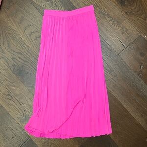 Vibrant Pink Midi Skirt